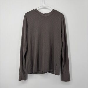 American Giant Shirt Mens XL Brown Cotton Long Sleeve Basic Base Layer‎ *Read*